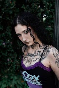 Ozzy Purple Lace Strap Dress