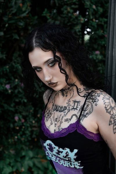 Ozzy Purple Lace Strap Dress