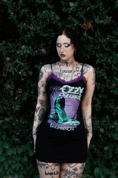 Ozzy Purple Lace Strap Dress