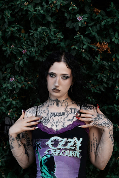 Ozzy Purple Lace Strap Dress