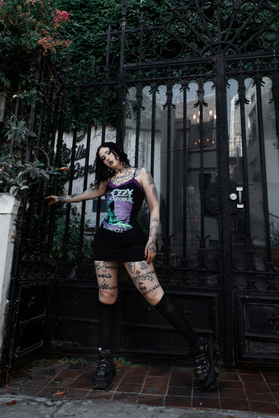 Ozzy Purple Lace Strap Dress