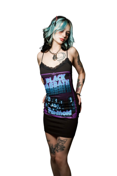 Black Sabbath Lace Strap Dress