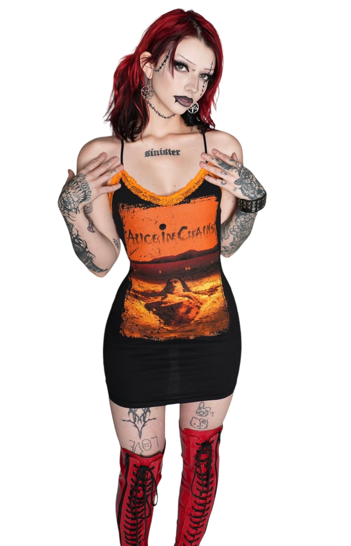 Alice in Chains (Dirt) Lace Strap Dress