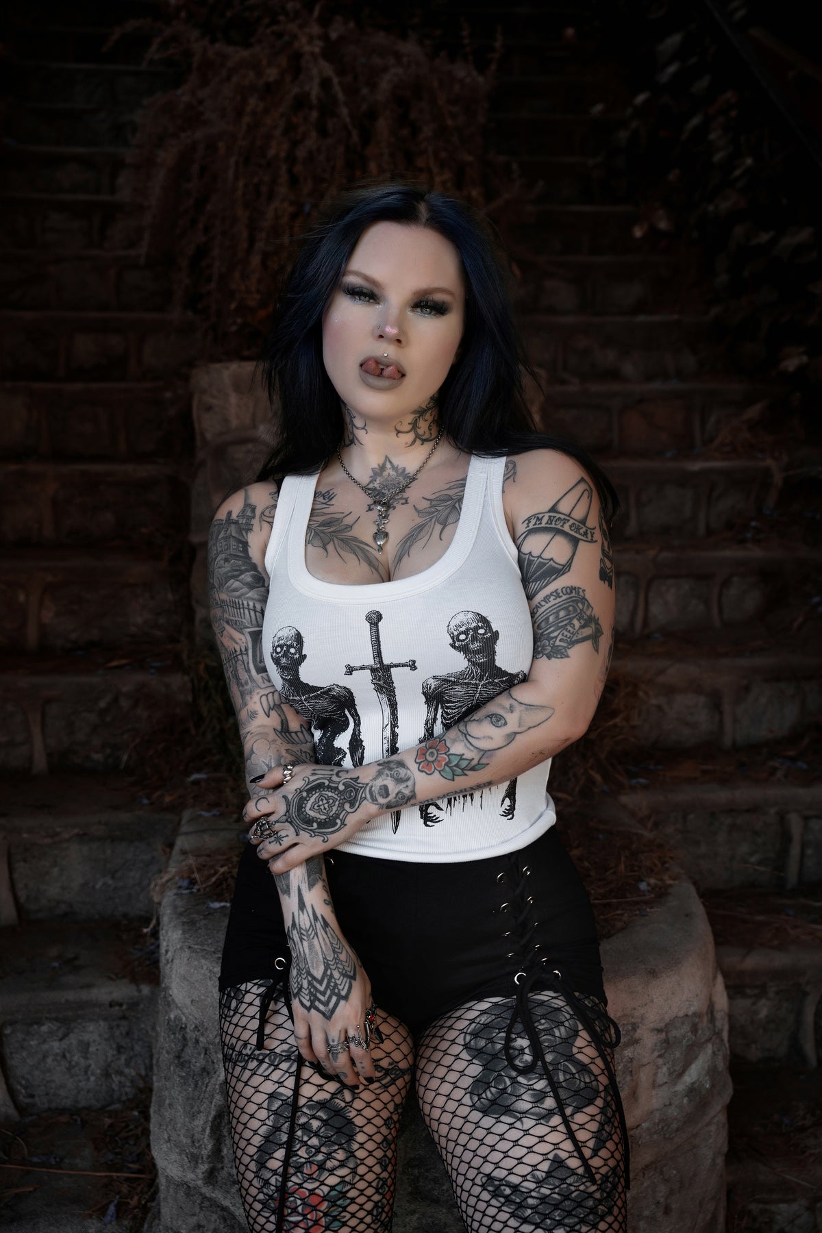 Battle Zombies Ribbed Tank Top
