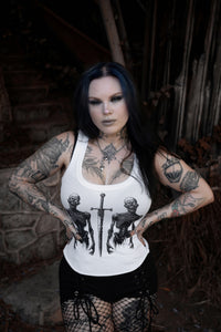 Battle Zombies Ribbed Tank Top