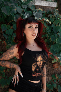 Ginger Snaps Blood Splatter Ribbed Lace Tank