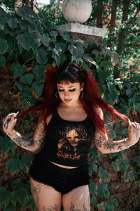 Ginger Snaps Blood Splatter Ribbed Lace Tank