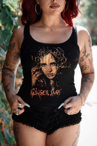 Ginger Snaps Blood Splatter Ribbed Lace Tank