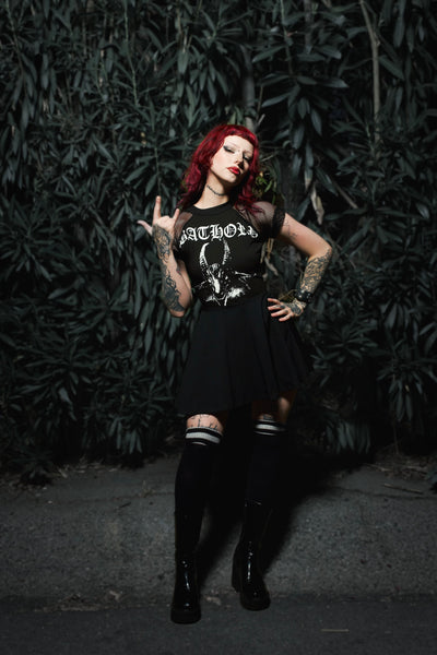 Bathory Fishnet Baby Doll Dress