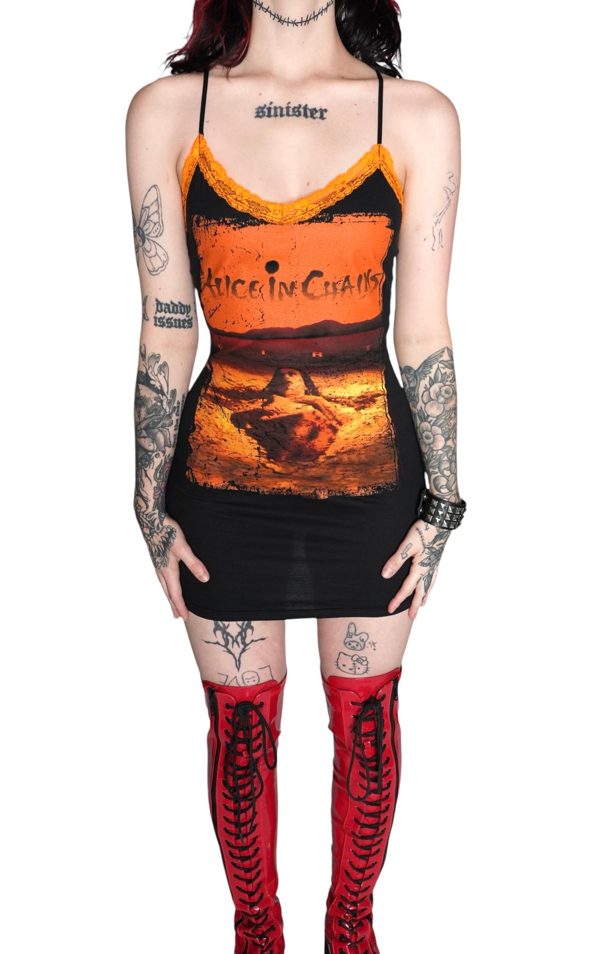 Alice in Chains (Dirt) Lace Strap Dress