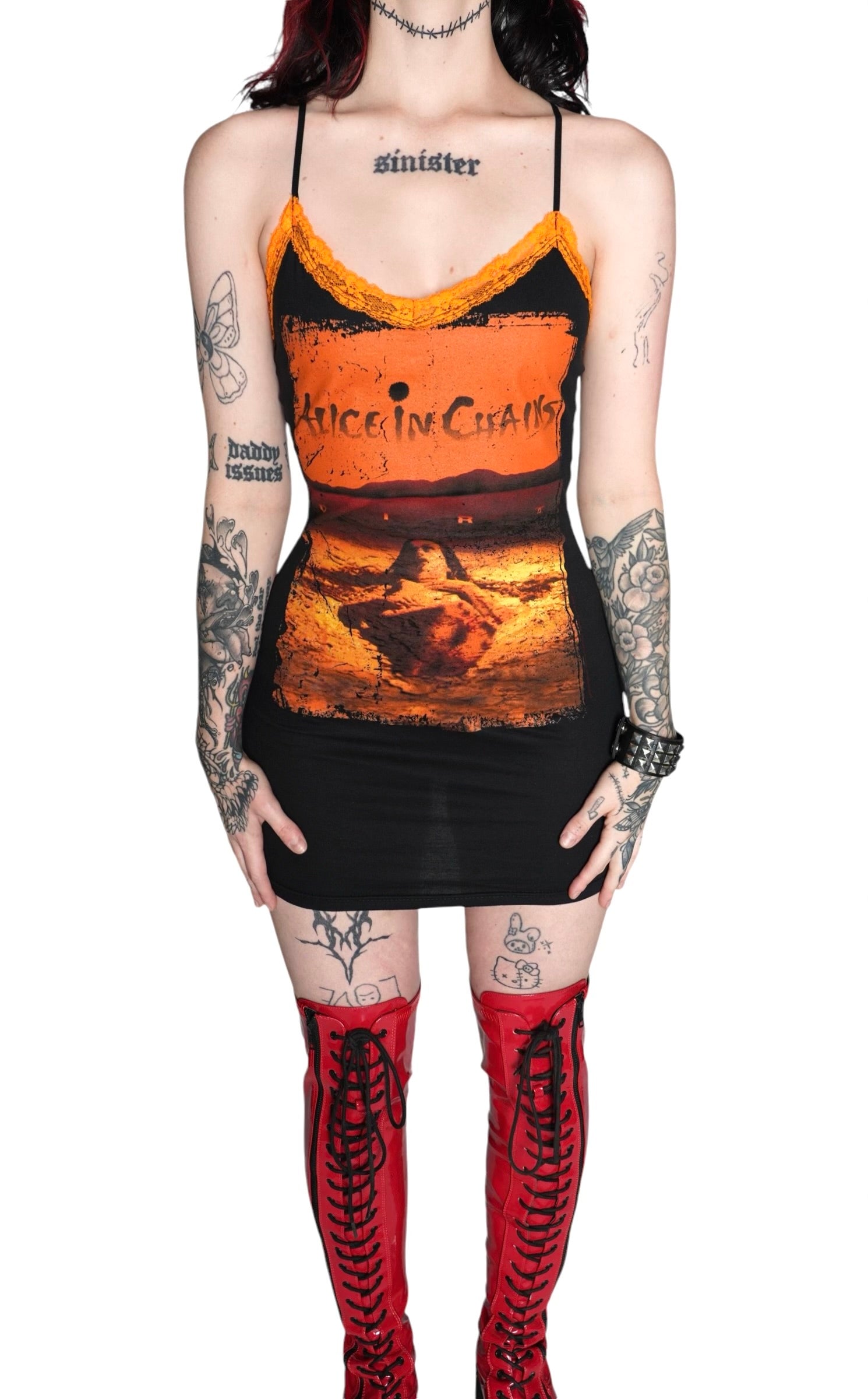 Alice in Chains (Dirt) Lace Strap Dress