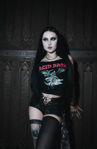 Acid Bath Cropped Lace Tank