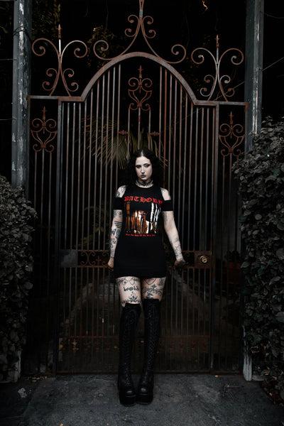 Bathory Shoulder-Cut Dress
