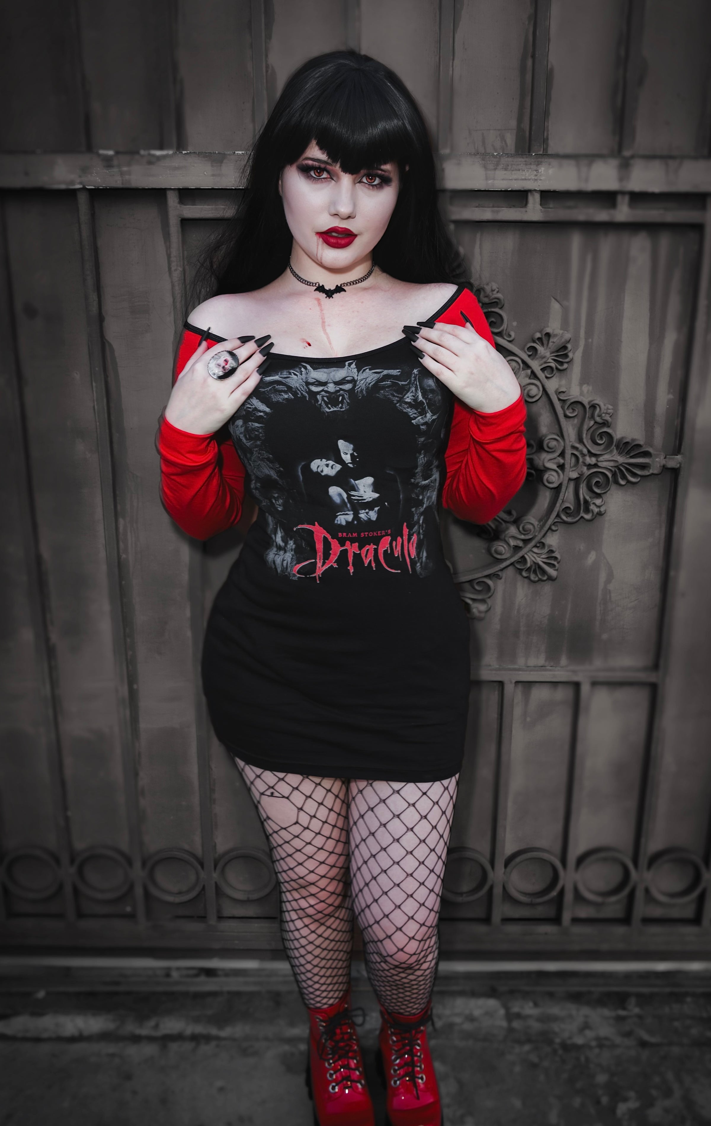 Dracula Off- Shoulder Dress