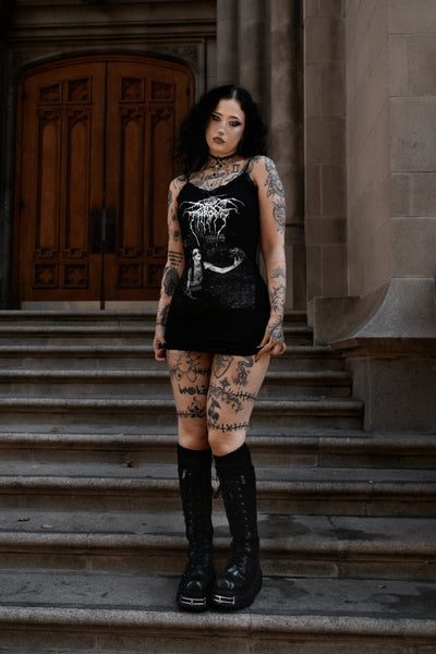 Darkthrone Lace Strap Dress