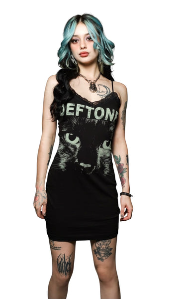 Deftones Lace Strap Dress