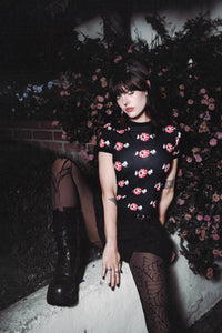 Eyecandy Print Ringer Tee