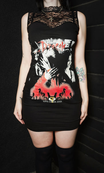 Dracula High-Neckline Lace Dress