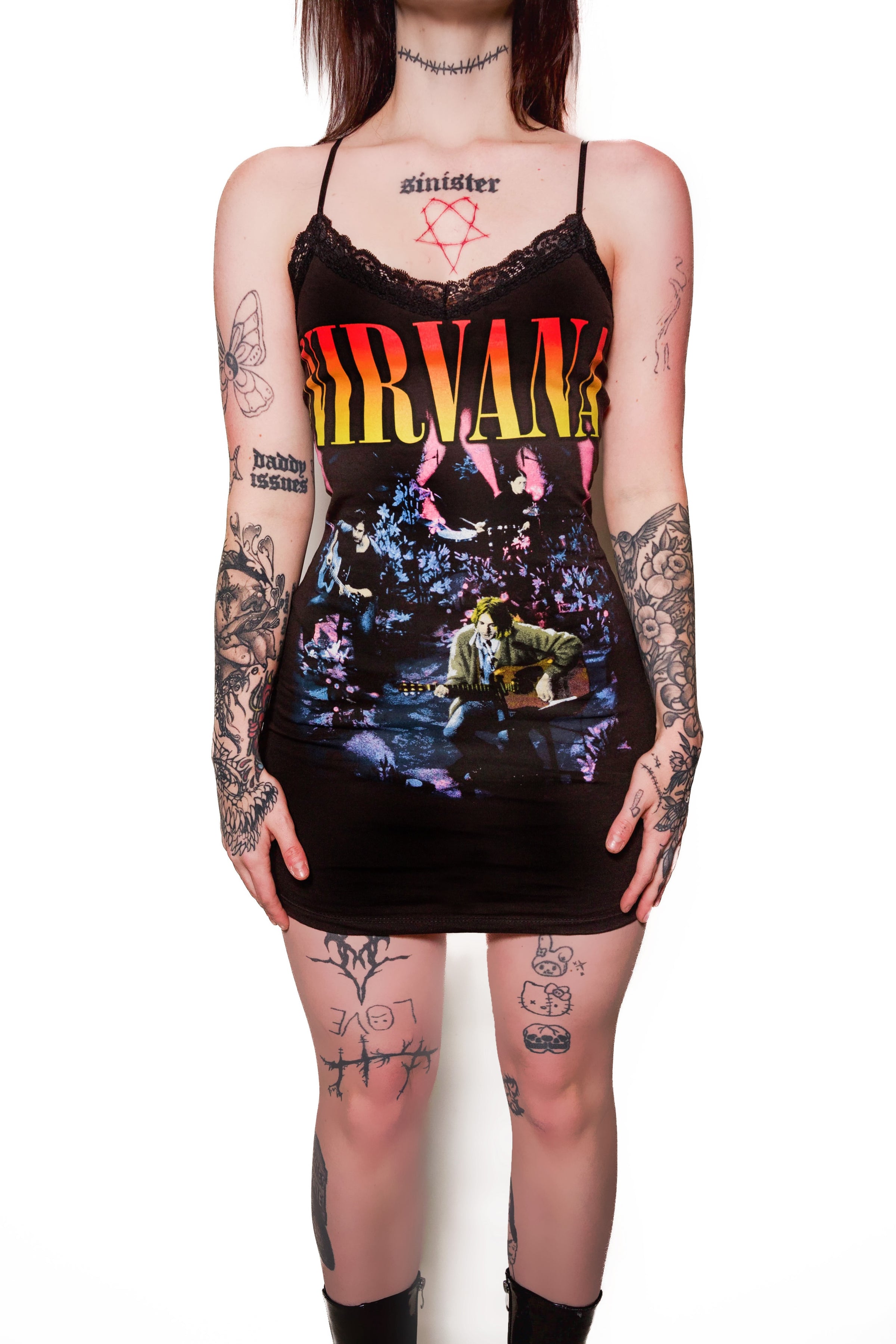 Nirvana Unplugged Lace Strap Dress