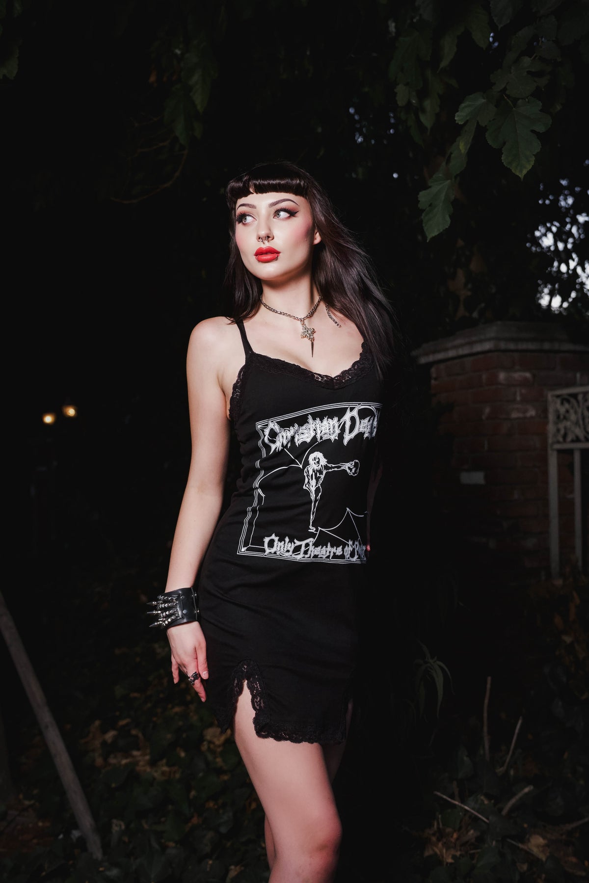 Christian Death Slit Lace Dress