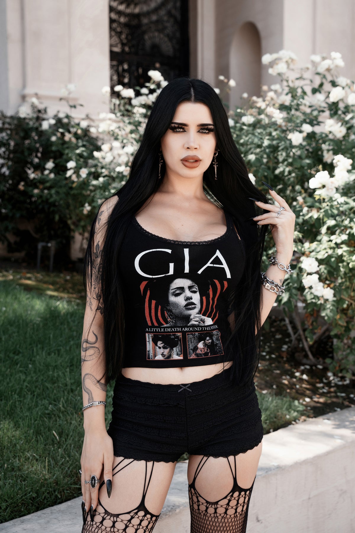 Gia Ribbed Lace Tank