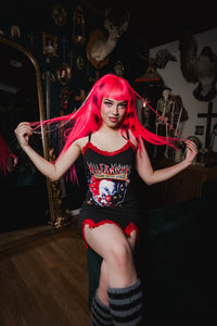 Killer Klowns Slit Red Lace Dress