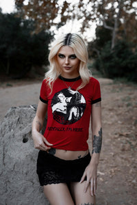 Queen of the Damned Ringer Tee (Red)