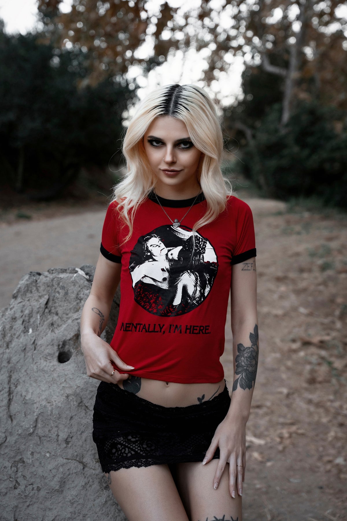 Queen of the Damned Ringer Tee (Red)