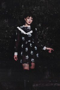 Kewpie Metal Print Victorian Lace Dress