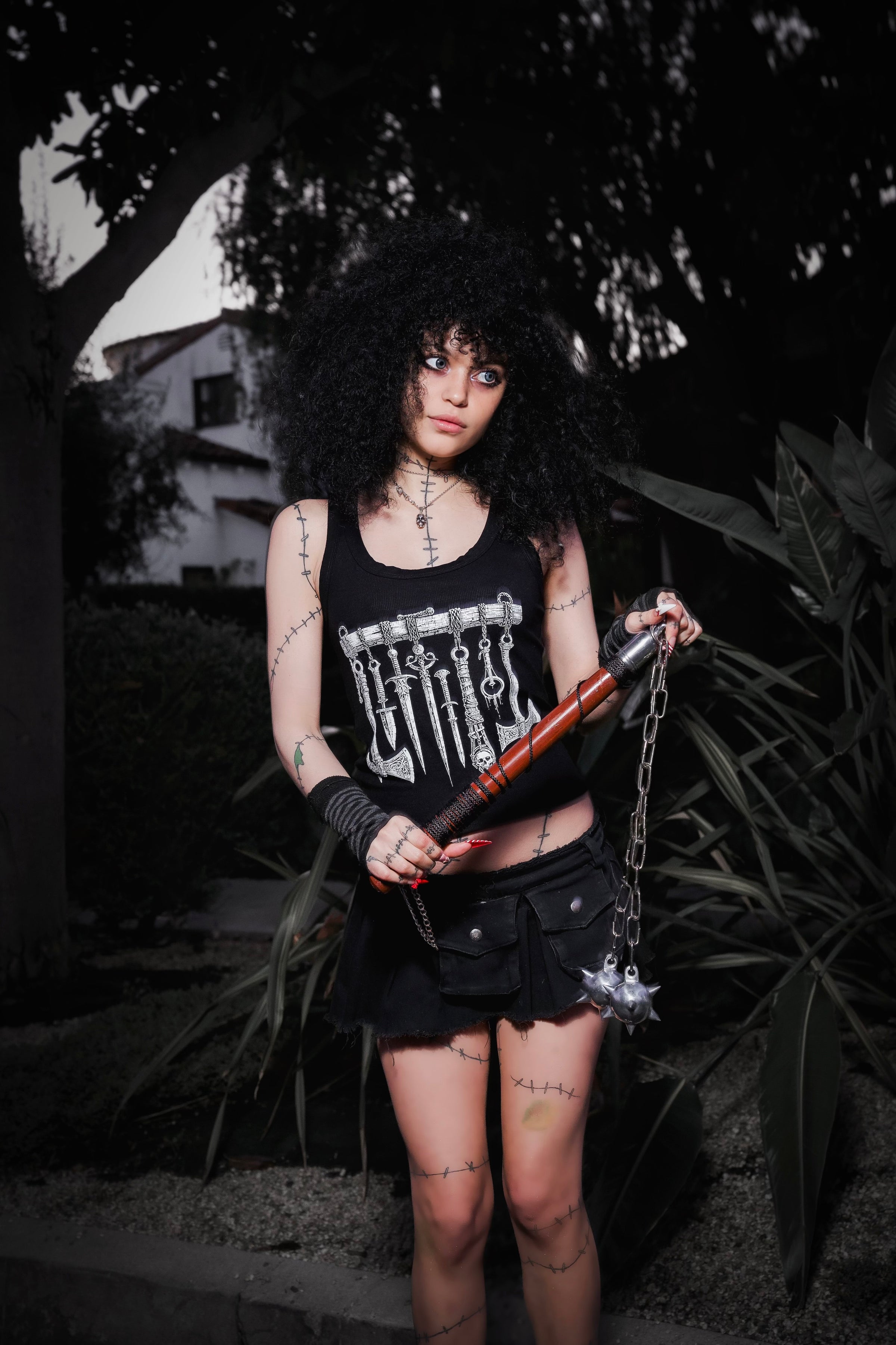 Medieval Weapons Ribbed Tank Top