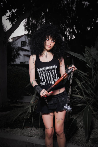 Medieval Weapons Ribbed Tank Top