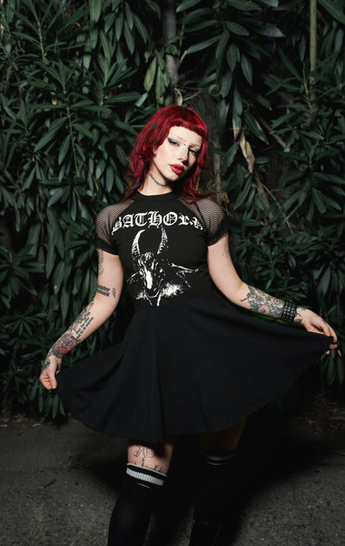 Bathory Fishnet Baby Doll Dress