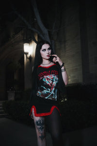 Cannibal Corpse Slit Red Lace Dress