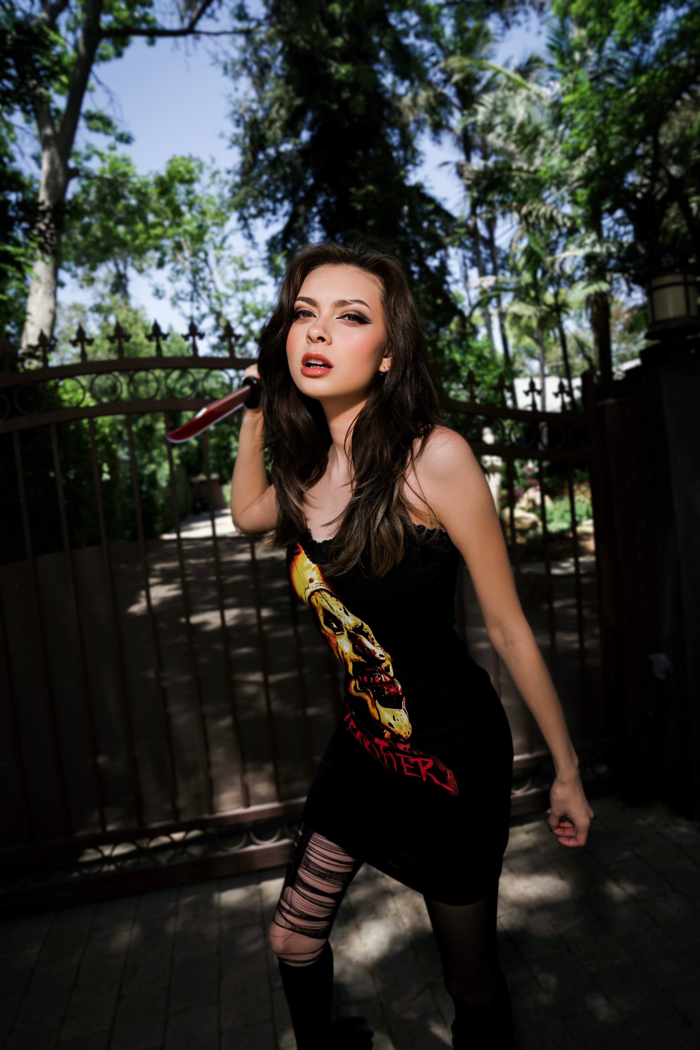 Art Lace Strap Dress