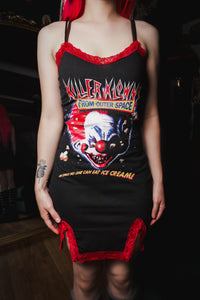 Killer Klowns Slit Red Lace Dress