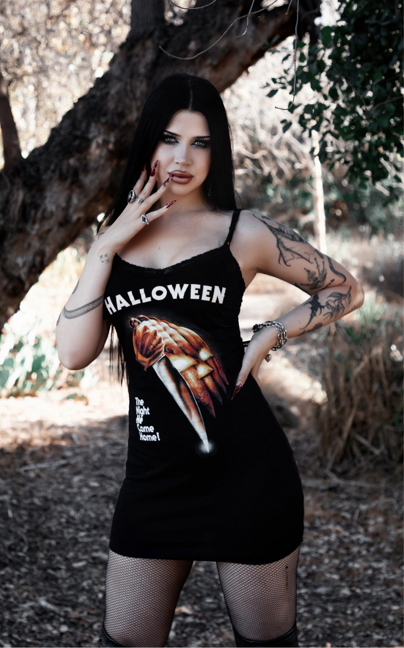 Halloween Lace Strap Dress, L