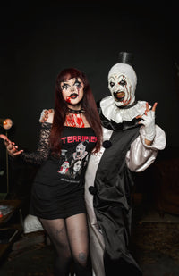 Terrifier Off- Shoulder Lace Dress
