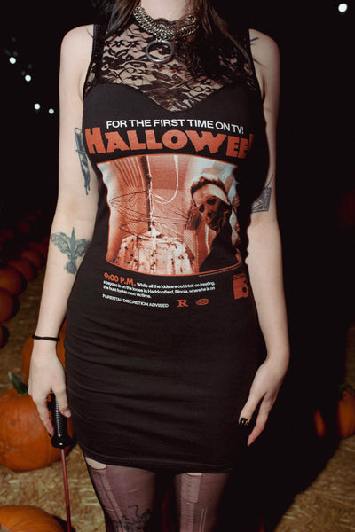 Halloween High-Neckline Lace Dress
