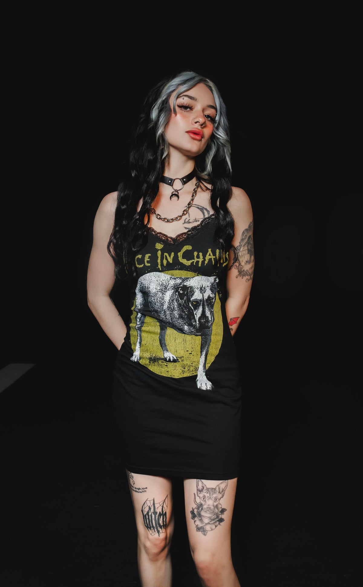 Alice in Chains Lace Strap Dress