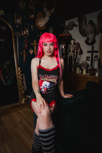 Killer Klowns Slit Red Lace Dress