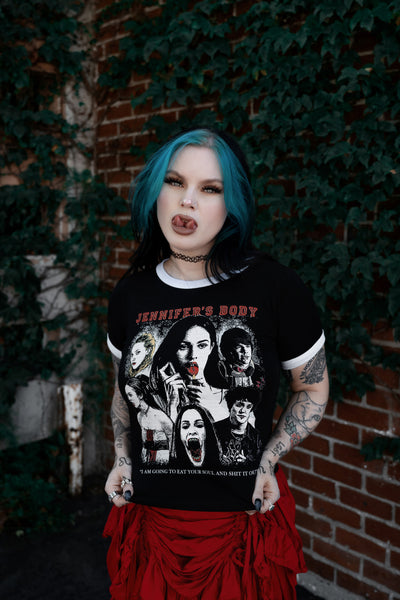 Jennifer's Body Ringer Tee (Eat your soul)