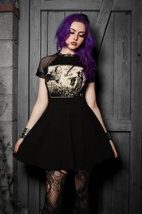 Jeepers Creepers Fishnet Baby Doll Dress