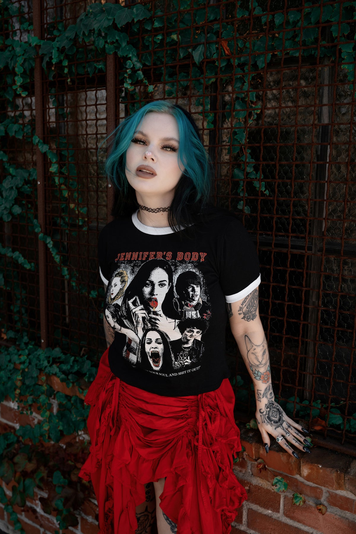 Jennifer's Body Ringer Tee (Eat your soul)