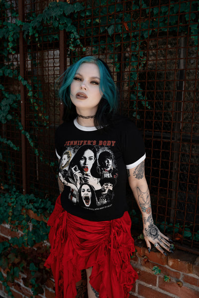 Jennifer's Body Ringer Tee (Eat your soul)