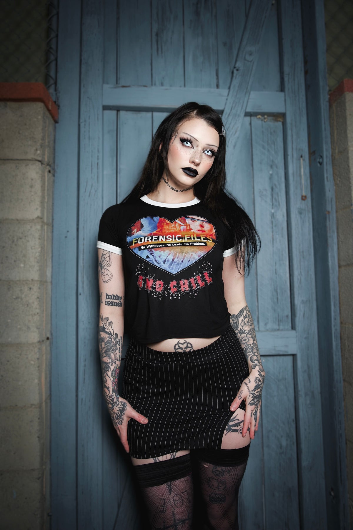 Forensic Files Ringer Tee (Black or white)