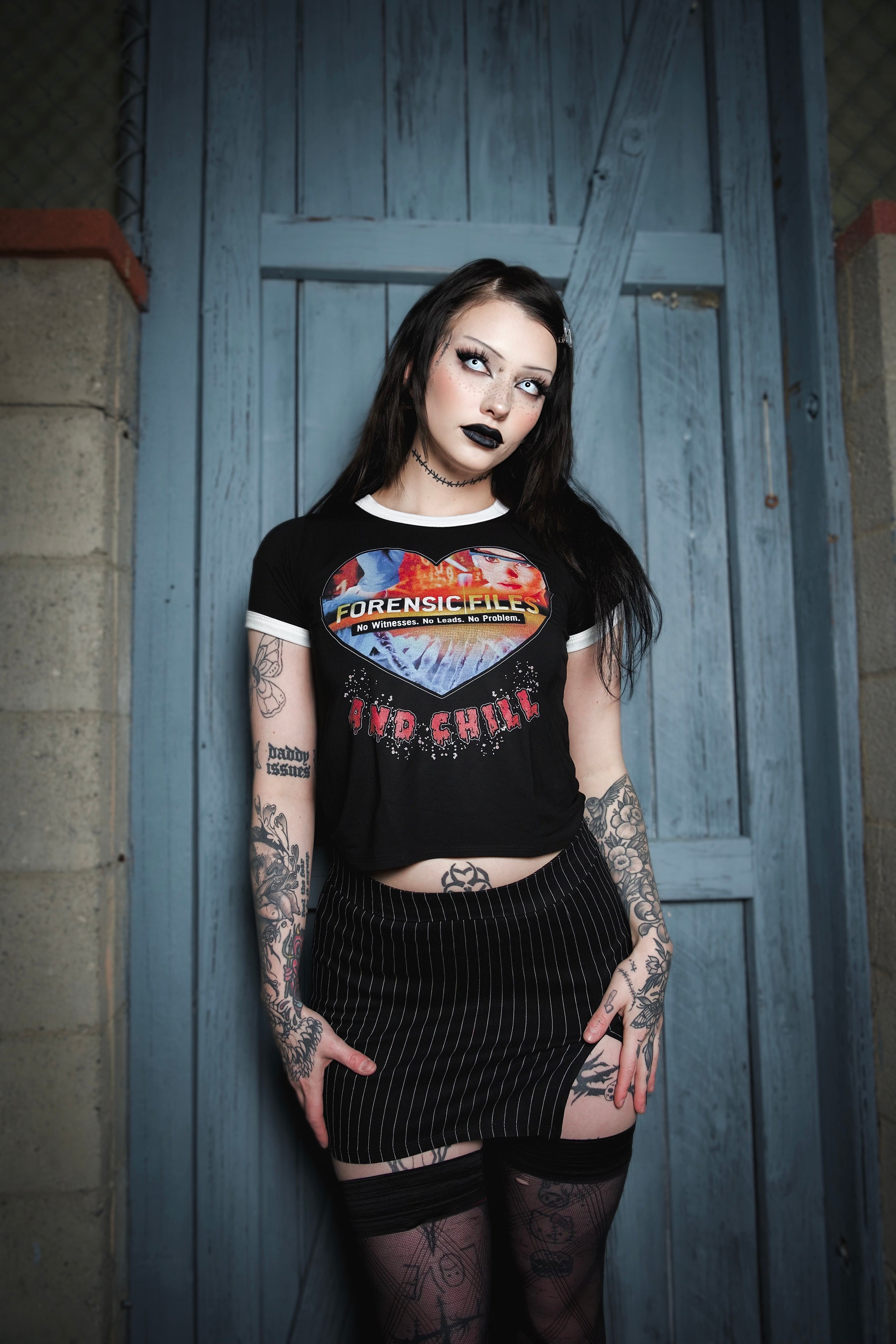 Forensic Files Ringer Tee (Black or white)