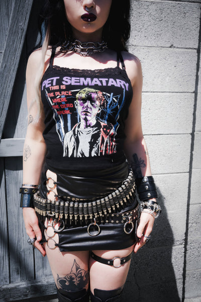 Pet Sematary Cropped Lace Tank