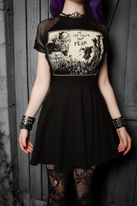 Jeepers Creepers Fishnet Baby Doll Dress
