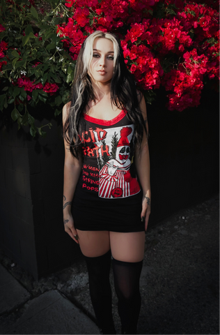 ACID BATH Red Lace Strap Dress