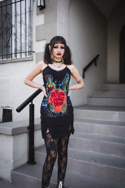 Return of the Living Dead Slit Lace Dress